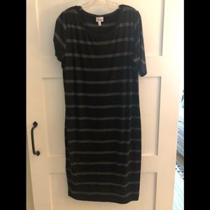 Lularoe JULIA 2x Black / grey stripe
